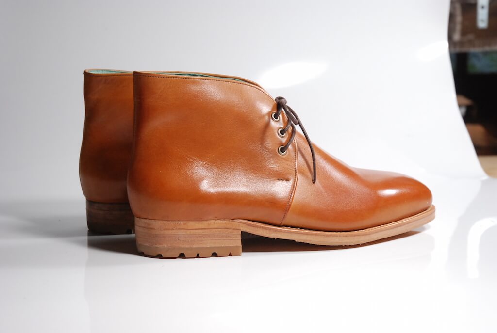 焦糖色查卡及踝手工訂製靴