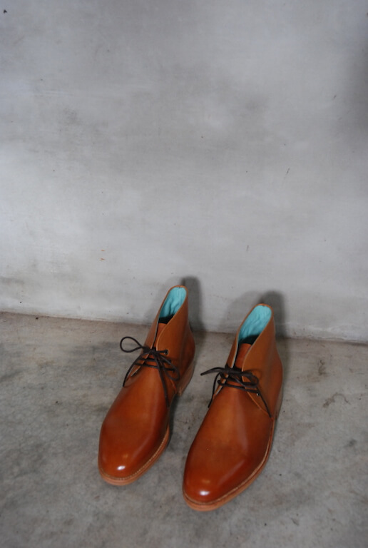 焦糖色查卡及踝手工訂製靴