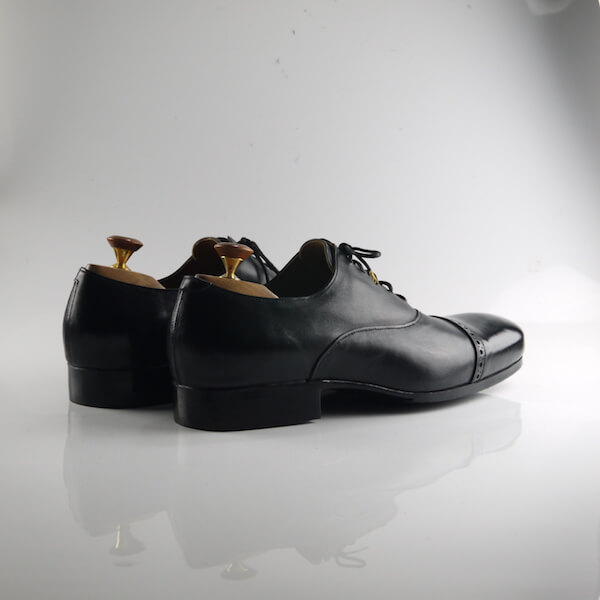 黑色羊皮舒適牛津紳士鞋