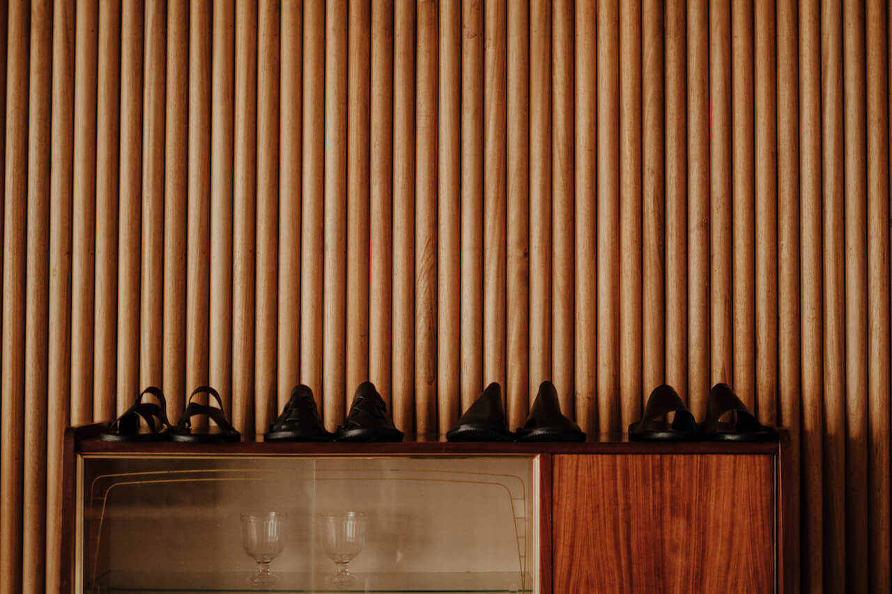 YWC 牛皮室內拖鞋 開口款